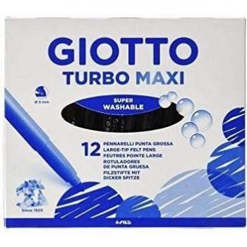 Giotto F456003 Turbo Maxi Marcador, Amarillo Oscuro, Caja de 12