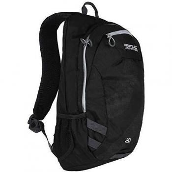 Regatta Brize Ii - Mochila acolchada unisex, Unisex, Mochila, EU152 04B000, Negro/Acero Claro, 20 Litros