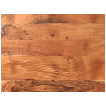 Mesa Rectangular de Madera Maciza de Acacia 80x70x3,8 cm
