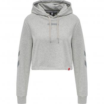 Sudadera con capucha Hummel Legacy mujer cropped gris 212561-2006