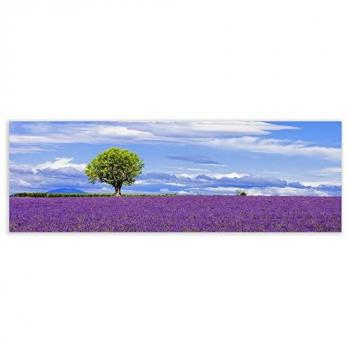 Cuadro Cabecero de Lavanda Fotoimpreso sobre Lienzo Lila 180x60 cm