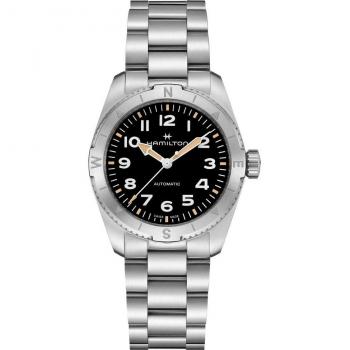 Hamilton Khaki Field Expedition Reloj automático de acero inoxidable de 37 mm H70225130 con esfera negra y resistencia al agua de 100 metros para hombre