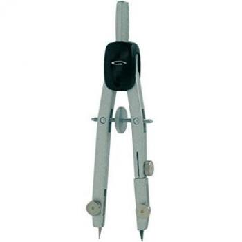 Cofre Compás Petit Balustre con Tornillo Micrométrico y Regla de Tensión - Diámetro Máximo 90 mm - Ideal para Estudiantes y Creadores