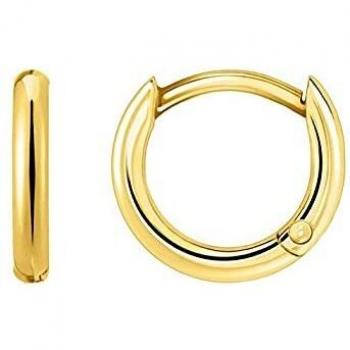 Thomas Sabo Classic Single Hoop Earring in Sterling Silver and Yellow Gold, CR660-413-39