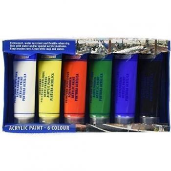 speel Goed 70795 – Tempera verf en Tube 75 ml 6 Tubes, Multicolor