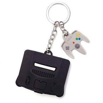 Nintendo - 64 y controlador 3D llavero de goma