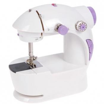 Mini Máquina de Coser Eléctrica Portátil Doble Hilo con Pedal Antideslizante y Enhebrado Automático para Principiantes y Viajes