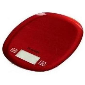 BRANDT Formulario BCCURVEXR balanza de Cocina electrónica Curvo de Acero Inoxidable/Rojo