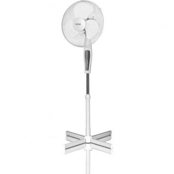MPM MWP-19 Ventilador de Pie Oscilante 42 cm, 3 Velocidades, Altura Ajustable, Temporizador, Control Remoto, 50W, Blanco