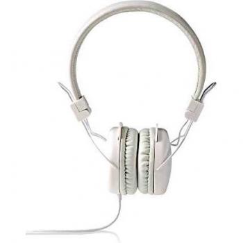 NEDIS Auriculares Diadema con Cable Auriculares Diadema con Cable | 3.5 mm | Longitud del Cable: 1.20 m | Negro Blanco 1.20 m