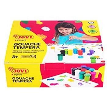 Jovi - Estuche témpera, 12 botes de 15 ml, colore surtidos