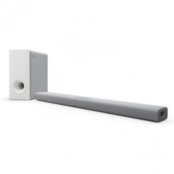 Yamaha True X-Bar 50A - Barra de Sonido 2.1 Canales con Subwoofer Inalámbrico, Gris Claro