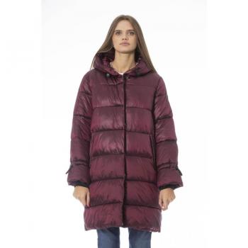 Baldinini Trend Burgundy Nylon Jacket & Coat - Size S