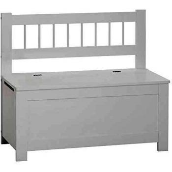 Baúl Organizador de Juguetes Infantil en Melamina Blanco 34x64x75 cm
