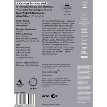 Mahler Symphony No. 2 Concert DVD - A Concert for New York