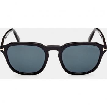 Tom Ford Black Oval Men's Acetate Sunglasses - 52mm Size