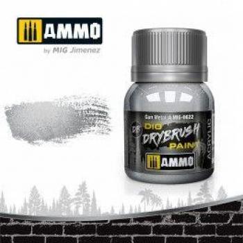Pincel seco METAL CAÑÓN (GUN METAL) (40ml) Ammo-0622
