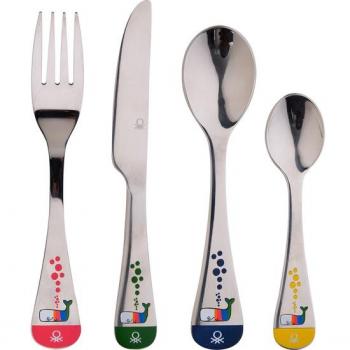 SET 4PC CUBERTERÍA ACERO INOXIDABLE KIDS