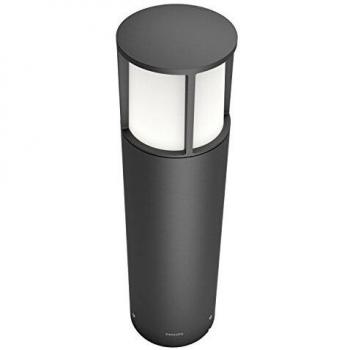 Philips myGarden Stock - Poste, iluminación exterior, aluminio, luz blanca cálida, 10,4 x 10,4 x 40 mm, 11,1 x 11,1 x 42,1 mm, color antracita