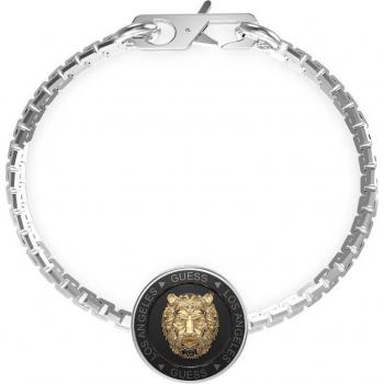 Pulsera de hombre Lion King de acero plateada by Guess
