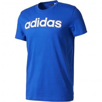 adidas Linear Camiseta, Hombre, Azul