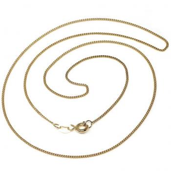 Cadena de oro 18k maciza barbada unisex 50 cm, 1.0 mm, 2.25 grs