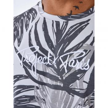 All-Over Palm Leaves T-Shirt Project X Paris - Men's Gray L