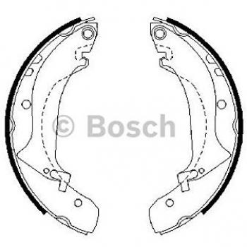 Kit de zapatas de freno BOSCH 0 986 487 642 con accesorios