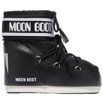 Moon Boot Icon Low Nylon Winter Boots for Women and Men, Black, Size 42-44
