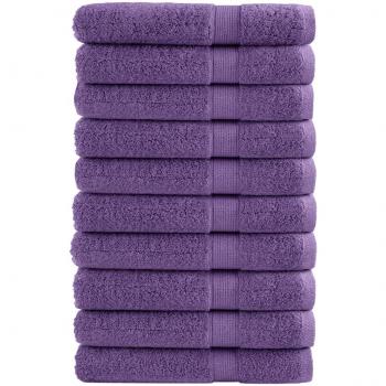 Toallas para sauna SOLUND 10 piezas púrpura 80x200cm 600g/m²