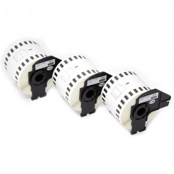 vhbw 3x Etiquetas Cinta adhesiva per Brother P-Touch QL-1050, QL-1050N, QL-1060, QL-1060N, QL-500, QL-500A, QL-500BS, QL-500BW por Brother DK-22205.