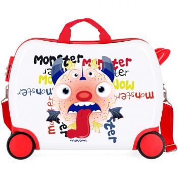 Movom Happy Time Maleta Infantil Multicolor 50x38x20 cms Rígida ABS Cierre combinación 34L 2,3Kgs 4 Ruedas Equipaje de Mano