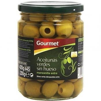Gourmet - Aceitunas verdes sin hueso - Manzanillas extra - 200 g
