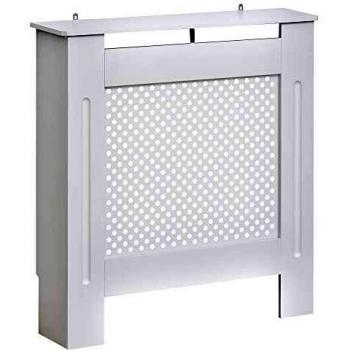 HOMCOM Cubre Radiador Cubierta de Radiador Mueble Estante de Pared para Radiador Diseño Moderno MDF 78x19x82cm