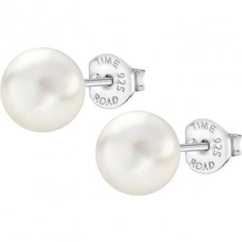 Pendientes Time Road WS00001/8 de Plata con Perla para Infantil Basics Acabado Brillo