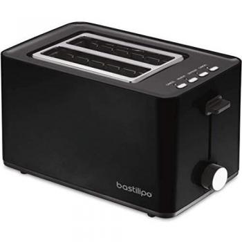 Bastilipo - Firefox - DN850 - Tostador - Tostadora de dos ranuras para pan de 850W de potencia - Función descongelar - Bandeja recogemigas