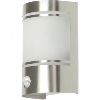 Aplique Exterior de Acero Inoxidable Smartwares 10.010.26 con Sensor de Movimiento, Conector E27, IP44, Dimensiones: 200 x 140 x 105 mm