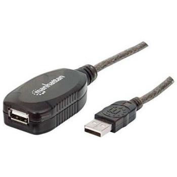 Manhattan USB-A to USB-A Extension Cable, 10 m, Male to Female, Active, 480 Mbps