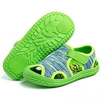 Sandalias Niño Niña Verano Sandalias Deportivas Playa Zapatillas Antideslizante Senderismo Piscina Rosa Púrpura Azul Gris Verde EU 21-31 Verde1 28