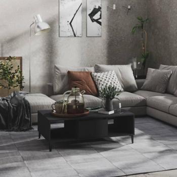 Mesa de salón gris de madera multicapa, dimensiones 103,5x60x35 cm