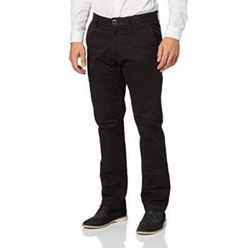 Volcom Frickin Slim Chino Pantalones, Hombre, Negro, 33