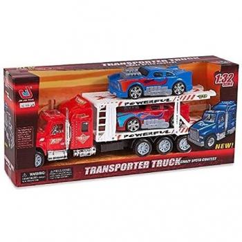 TOINSA- Camion Porta Dos Coches Carreras Aviones, Multicolor
