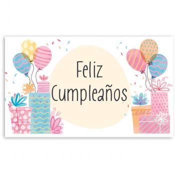 Rollo de Etiquetas para Cumpleaños Feliz - 250 Etiquetas