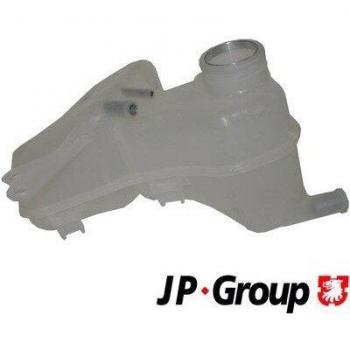 Depósito de expansión JP GROUP 1214700500, refrigerante, compatible con varios modelos de vehículos, fabricado en plástico resistente, incluye conexiones para mangueras y tapón de cierre hermético