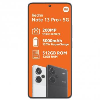 Smartphone Xiaomi Redmi Note 13 Pro+ 5G, 12GB RAM, 512GB almacenamiento, color blanco