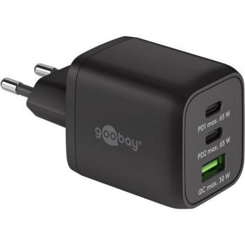 Cargador Rápido USB-C Nano 65W con Cable Textil 1m, PD y Quick Charge 3.0