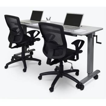 Adjustable 72 Flip-Top Training Table with Crank Handle