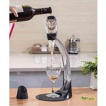 EZs_Store Deluxe Decanter Wine Red Aerator Stand Oxygenator Flavor Bouquet Enhancer con caja de regalo