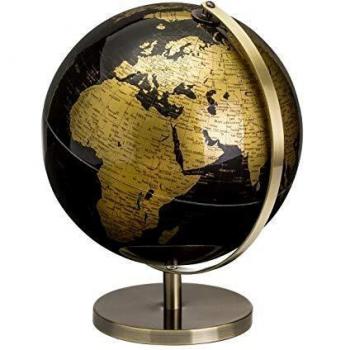 UNIMASA Globo terráqueo de Metal Oro-Plata Moderno para Dormitorio Child
