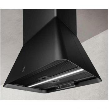 Cappa Aspirante a Isla Elica Ikona BL MAT/A/60, 605 m³/h, Color Negro, Efecto Soft Touch